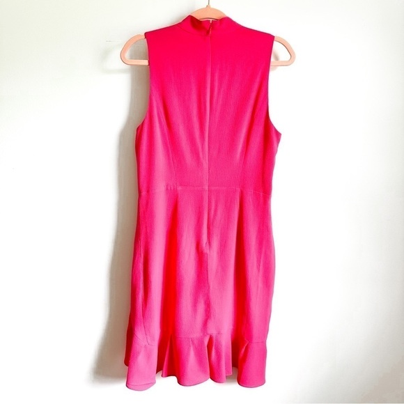 Betsey Johnson Petite Mock-Neck Ruffled Sheath Dress sz 10P - Picture 6 of 8